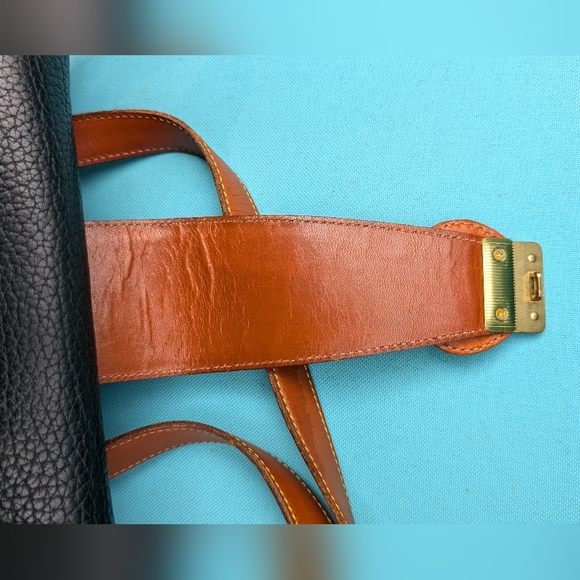 Vintage Dooney & Bourke Lockhart Shoulder Bag Navy - Picture 9 of 14